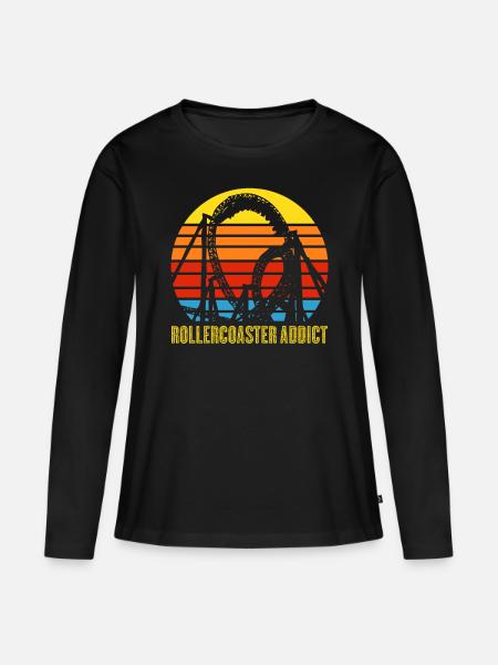 Roller Coaster Roller Coasters Rollercoaster - Women's Premium Organic Long Sleeve Shirt - black
