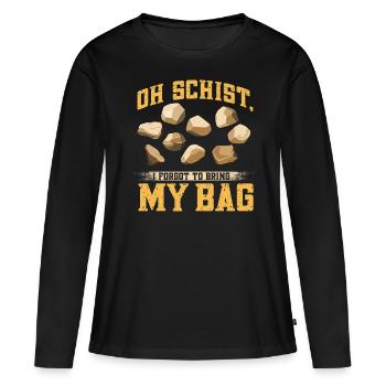 Lustige Mineralienjagd Felsen Geologe - Frauen Premium Bio Langarmshirt - Schwarz - Vorne - Julia (174cm)