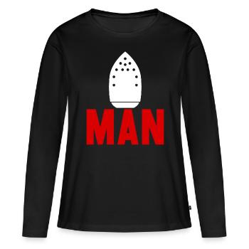 Triathlètes de triathlon Blague Triathlète - T-shirt manches longues Premium bio Femme - noir - Devant - Julia (174cm)