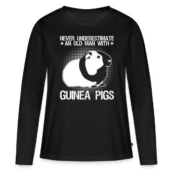 Cochon d’Inde Cochons d’Inde - T-shirt manches longues Premium bio Femme - noir - Devant - Julia (174cm)