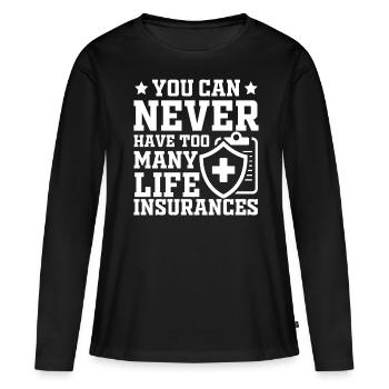Funny Agent Broker - Frauen Premium Bio Langarmshirt - Schwarz - Vorne - Julia (174cm)