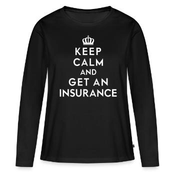 Lustiger Versicherungsmakler - Frauen Premium Bio Langarmshirt - Schwarz - Vorne - Julia (174cm)