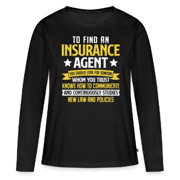 Weird broker - Women's Premium Organic Long Sleeve Shirt - black - Front - Julia (174cm)