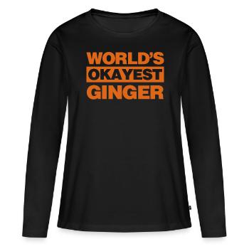 Rote Haare lustig Rothaarig Rotschopf - Frauen Premium Bio Langarmshirt - Schwarz - Vorne - Julia (174cm)
