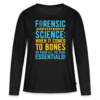 Drôle de coroner - T-shirt manches longues Premium bio Femme - noir - Devant - Julia (174cm)