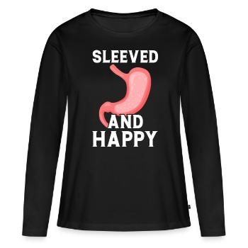 Lustige Magenhülse Bariatrische Chirurgie - Frauen Premium Bio Langarmshirt - Schwarz - Vorne - Julia (174cm)
