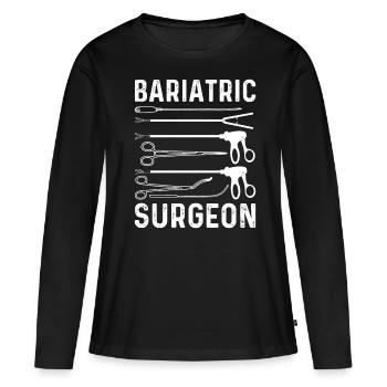 Drôles de chirurgies de l’estomac - T-shirt manches longues Premium bio Femme - noir - Devant - Julia (174cm)