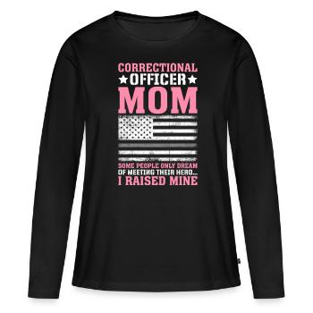 Prison - T-shirt manches longues Premium bio Femme - noir - Devant - Julia (174cm)