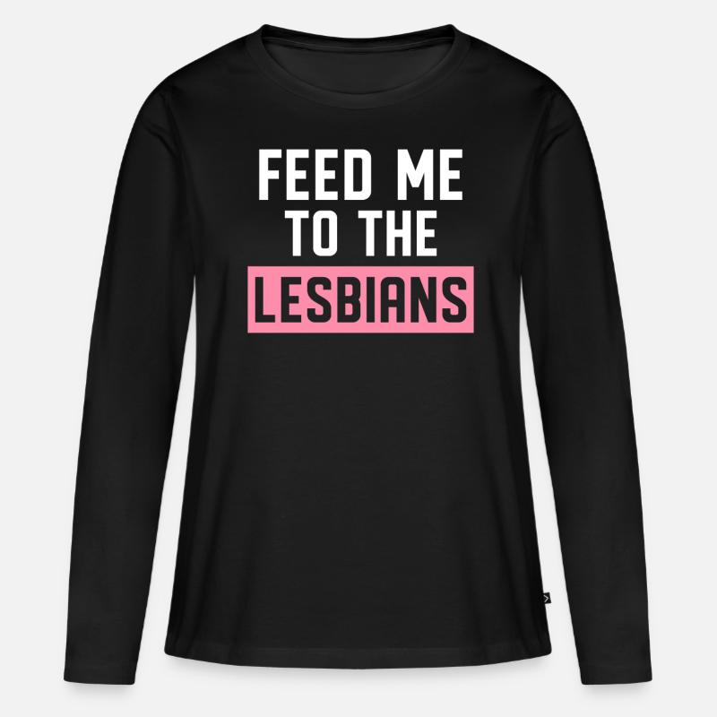 LGBTQ - Frauen Premium Bio Langarmshirt - Schwarz
