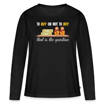 Flohmarkt Händler Trödelmarkt - Frauen Premium Bio Langarmshirt - Schwarz - Vorne - Julia (174cm)