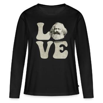 Communisme Socialisme socialiste communiste - T-shirt manches longues Premium bio Femme - noir - Devant - Julia (174cm)