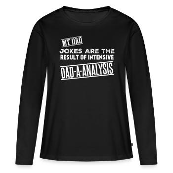 Witz Vater Lustiger Vater Witze - Frauen Premium Bio Langarmshirt - Schwarz - Vorne - Julia (174cm)