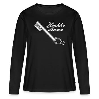 Bloc - T-shirt manches longues Premium bio Femme - noir - Devant - Julia (174cm)