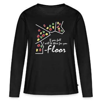 Blague de bloc Escalade de bloc - T-shirt manches longues Premium bio Femme - noir - Devant - Julia (174cm)