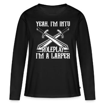 Jeux de rôle en direct LARP - T-shirt manches longues Premium bio Femme - noir - Devant - Julia (174cm)