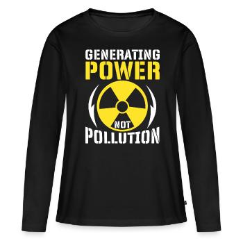 Nuclear Power Nuclear Technology - Women's Premium Organic Long Sleeve Shirt - black - Front - Julia (174cm)
