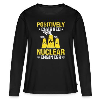 Technologie nucléaire Énergie nucléaire - T-shirt manches longues Premium bio Femme - noir - Devant - Julia (174cm)