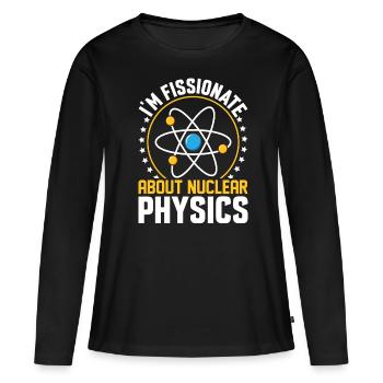 Physicien Centrale Nucléaire - T-shirt manches longues Premium bio Femme - noir - Devant - Julia (174cm)