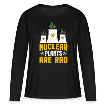 Énergie nucléaire Technologie nucléaire - T-shirt manches longues Premium bio Femme - noir - Devant - Julia (174cm)
