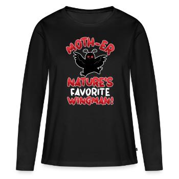 Mothman Crypttide Cryptozoology - Women's Premium Organic Long Sleeve Shirt - black - Front - Julia (174cm)