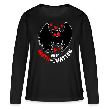 Mothman Crypttide Cryptozoology - Women's Premium Organic Long Sleeve Shirt - black - Front - Julia (174cm)