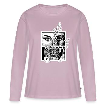 Stranger end - Frauen Premium Bio Langarmshirt - Altrosa - Vorne - Julia (174cm)