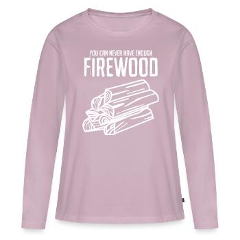 Fireplace Firewood Fire Wood Oven - Women's Premium Organic Long Sleeve Shirt - dusky pink - Front - Julia (174cm)