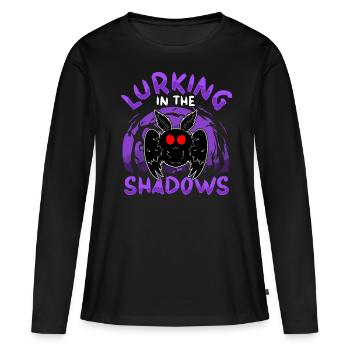 Mothman Crypttide Cryptozoology - Women's Premium Organic Long Sleeve Shirt - black - Front - Julia (174cm)