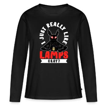Mothman Crypttide Cryptozoology - Women's Premium Organic Long Sleeve Shirt - black - Front - Julia (174cm)
