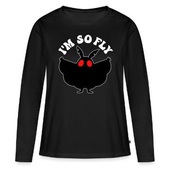 Mothman Crypttide Cryptozoology - Women's Premium Organic Long Sleeve Shirt - black - Front - Julia (174cm)