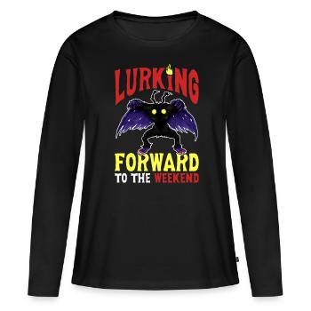 Mothman Crypttide Cryptozoology - Women's Premium Organic Long Sleeve Shirt - black - Front - Julia (174cm)