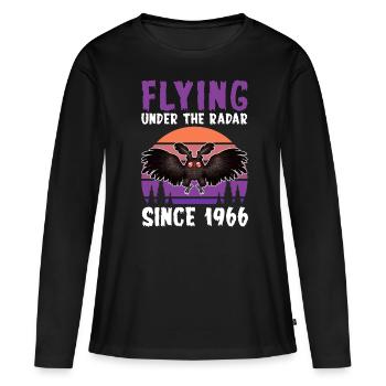 Cryptozoologie de Mothman Crypttide - T-shirt manches longues Premium bio Femme - noir - Devant - Julia (174cm)