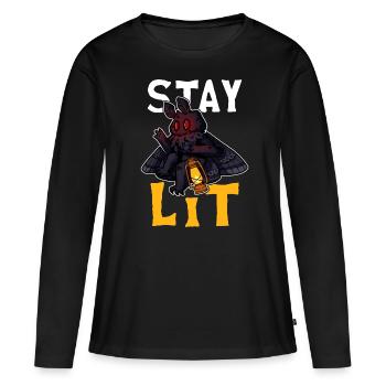Mothman Crypttide Cryptozoology - Women's Premium Organic Long Sleeve Shirt - black - Front - Julia (174cm)