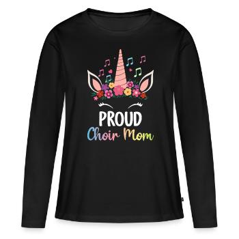 Chant choral Chanteur de chorale - T-shirt manches longues Premium bio Femme - noir - Devant - Julia (174cm)