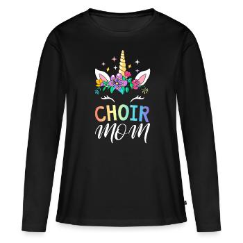Chant choral Chanteur de chorale - T-shirt manches longues Premium bio Femme - noir - Devant - Julia (174cm)