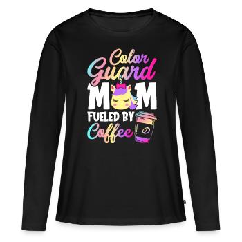Weibliche Fahnenwache - Frauen Premium Bio Langarmshirt - Schwarz - Vorne - Julia (174cm)