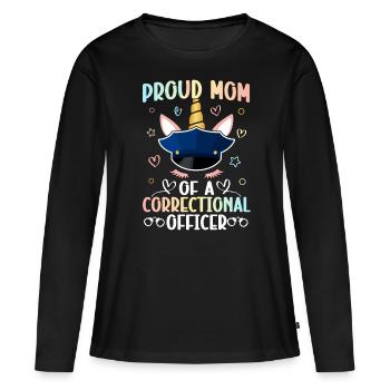 Poursuites pénales - T-shirt manches longues Premium bio Femme - noir - Devant - Julia (174cm)