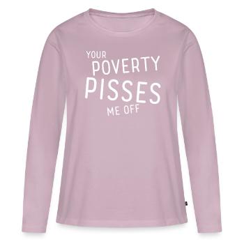 Capitalism Rich and Poor Stocks Market - Frauen Premium Bio Langarmshirt - Altrosa - Vorne - Julia (174cm)