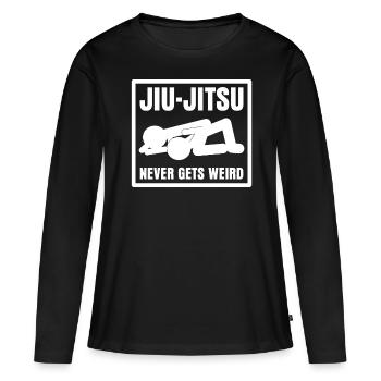 Ju-Jitsu BJJ Jiu-Jitsu Brésilien - T-shirt manches longues Premium bio Femme - noir - Devant - Julia (174cm)