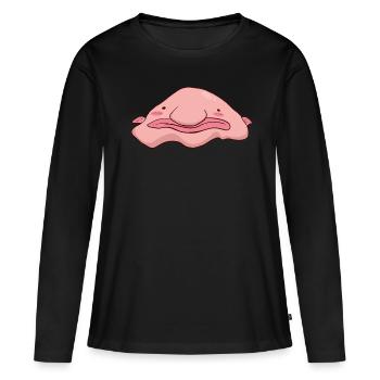 Kawaii Squishy Kawaii Blobfish - T-shirt manches longues Premium bio Femme - noir - Devant - Julia (174cm)