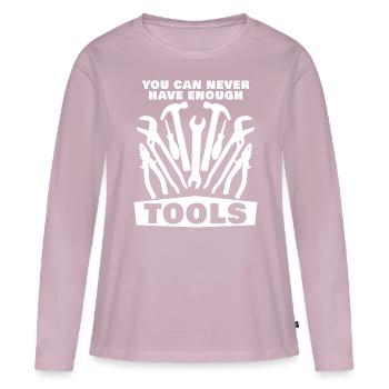 Outil DIY Craftsman Tools - T-shirt manches longues Premium bio Femme - rose poudré - Devant - Julia (174cm)