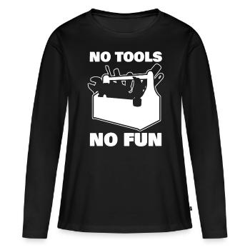 Outil Artisan Outils de bricolage - T-shirt manches longues Premium bio Femme - noir - Devant - Julia (174cm)