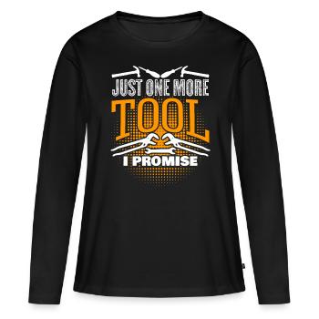 Outils Artisan Outil DIY - T-shirt manches longues Premium bio Femme - noir - Devant - Julia (174cm)