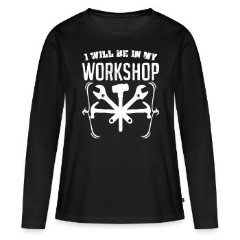 Outils de bricolage Outil d’artisan - T-shirt manches longues Premium bio Femme - noir - Devant - Julia (174cm)