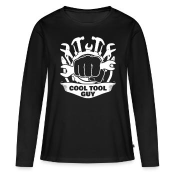 Outil Guy Craftsman Outils - T-shirt manches longues Premium bio Femme - noir - Devant - Julia (174cm)