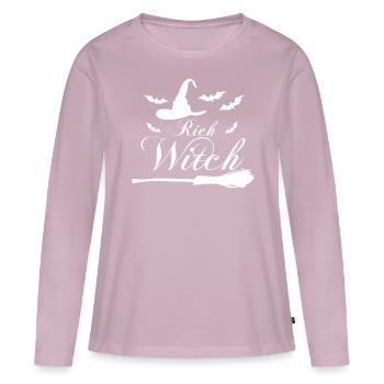 Witchcraft Witch Halloween Witch's Broom - Women's Premium Organic Long Sleeve Shirt - dusky pink - Front - Julia (174cm)