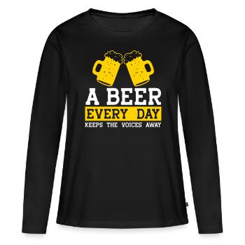 Beer Brewing Home Brewery Craft Beer - Women's Premium Organic Long Sleeve Shirt - black - Front - Julia (174cm)