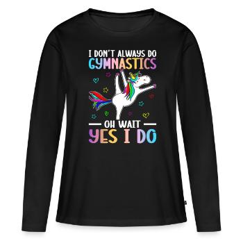 Roue de charrette Turner - T-shirt manches longues Premium bio Femme - noir - Devant - Julia (174cm)