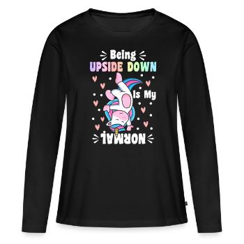 Gymnastique Turner Roue de charrette - T-shirt manches longues Premium bio Femme - noir - Devant - Julia (174cm)