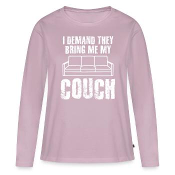 Canapé Canapé - T-shirt manches longues Premium bio Femme - rose poudré - Devant - Julia (174cm)